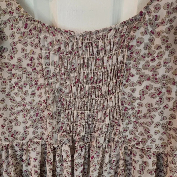 Tripp NYC Daang Goodman Chiffon Skull Heads Dress in Size 16 - Picture 8 of 13